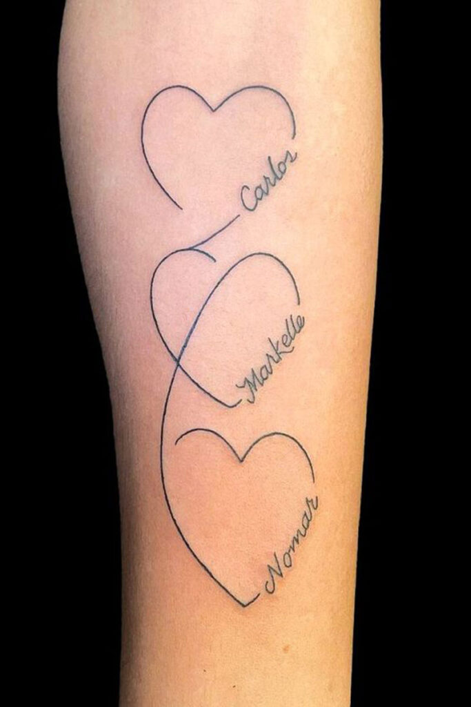tatuajes corazones familia