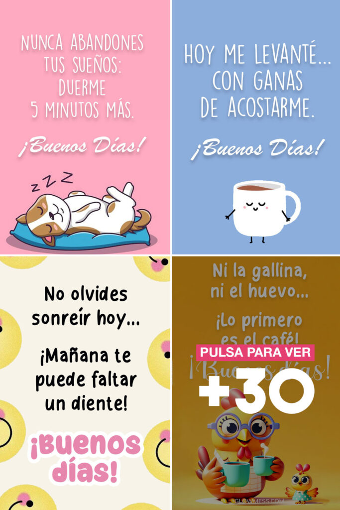 tarjetas de buenos dias graciosas
